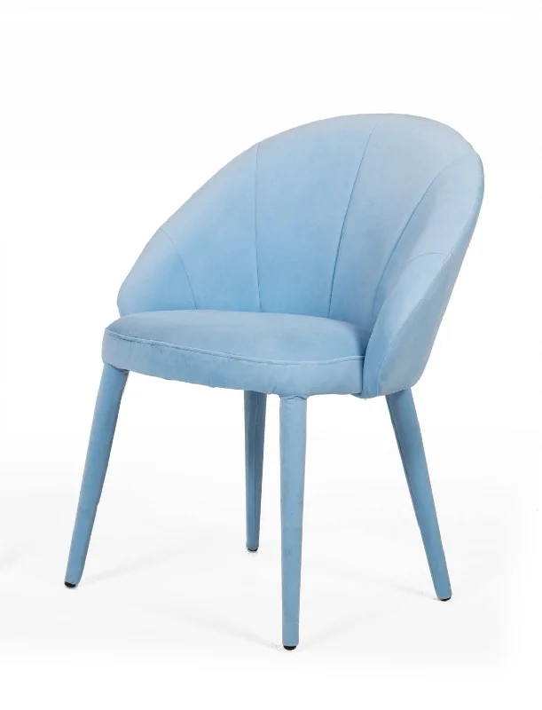 Fabric Wrapped Dining Chair - Blue