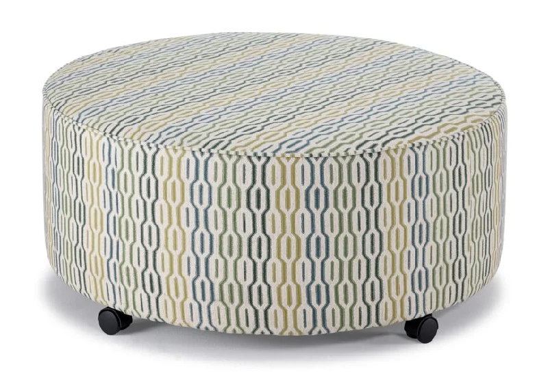 Fairmont Ottoman - Blue