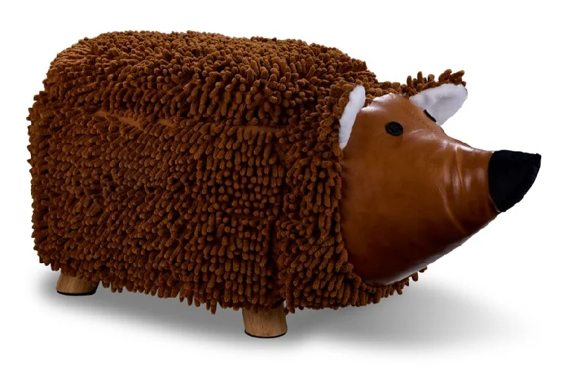 Hedgehog Storage Ottoman - Brown