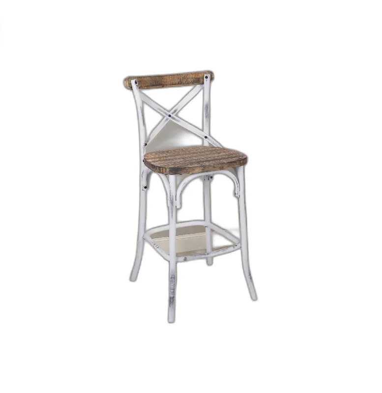 Iron Bar Chair - Brown / White