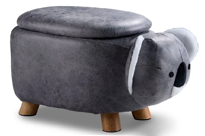 Koala Storage Ottoman - Grey