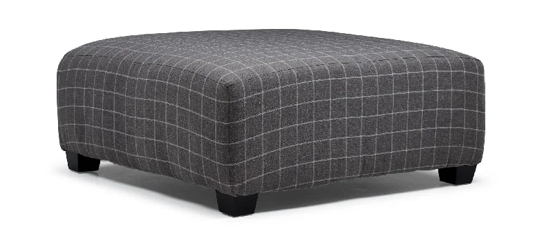 Lewiston Ottoman - Charcoal