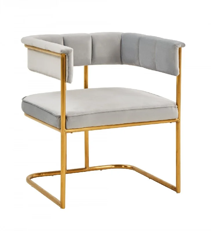 Modern Dining Chair - Gray Gold