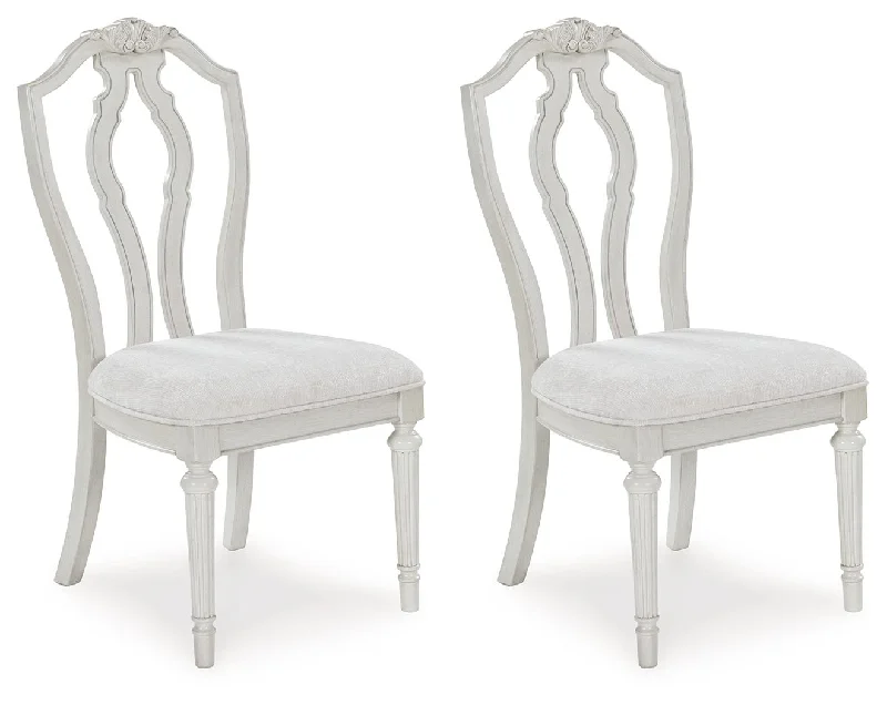 Montelaine - Antique White - Dining Upholstered Side Chair (Set of 2)