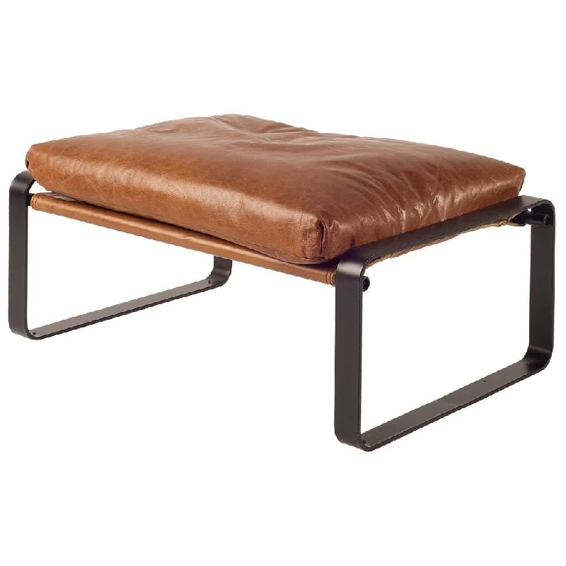 Ottoman Faux Leather - Brown