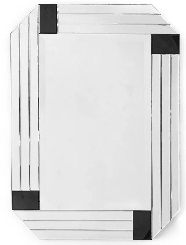 Rectangle Accent Glass Mirror - Black