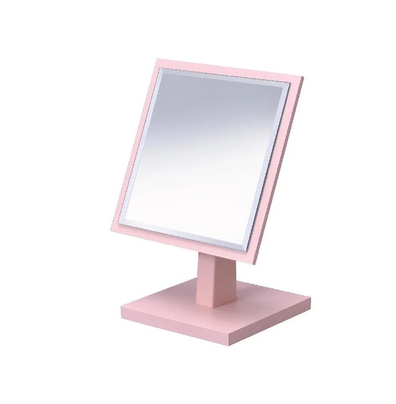 Rectangle Makeup Shaving Tabletop Mirror - Pink