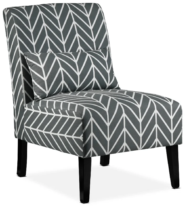 Santos Accent Chair - Grey Chevron