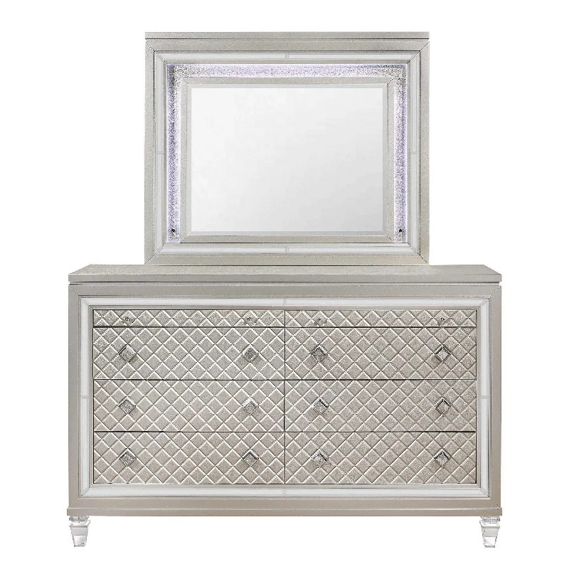 Toned Mirror Frame With A Lovely Mirrored Accents - Champagne