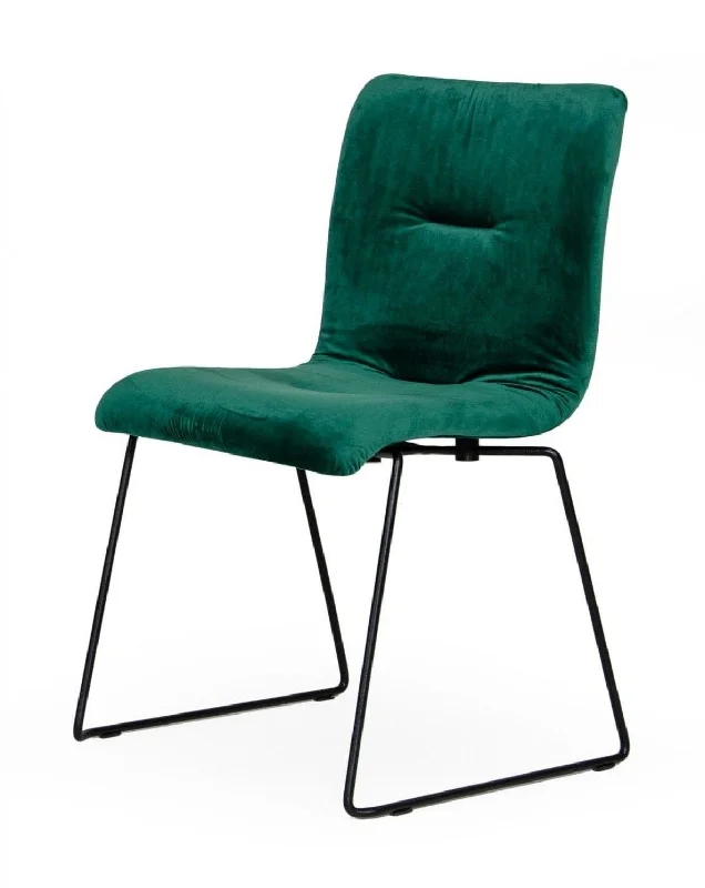 Velvet Dining Chairs (Set of 2) - Emerald Green