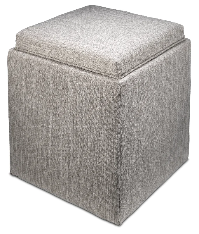 Zoey Ottoman - Grey