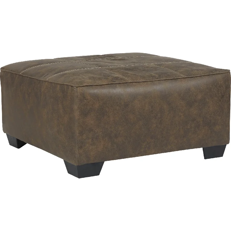 Abalone Oversized Accent Ottoman - Chocolate