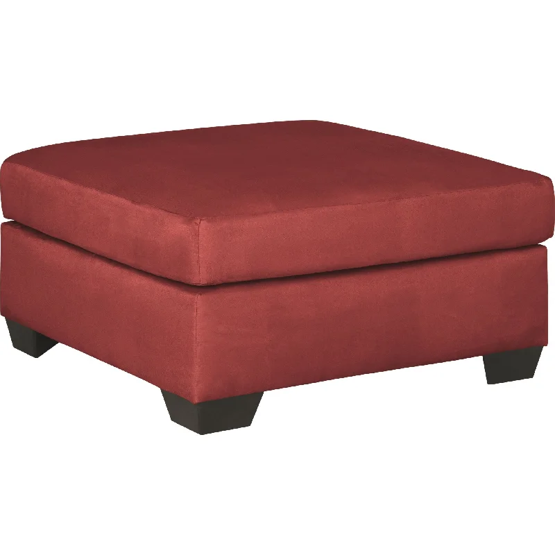 Darcy Oversized Accent Ottoman - Salsa