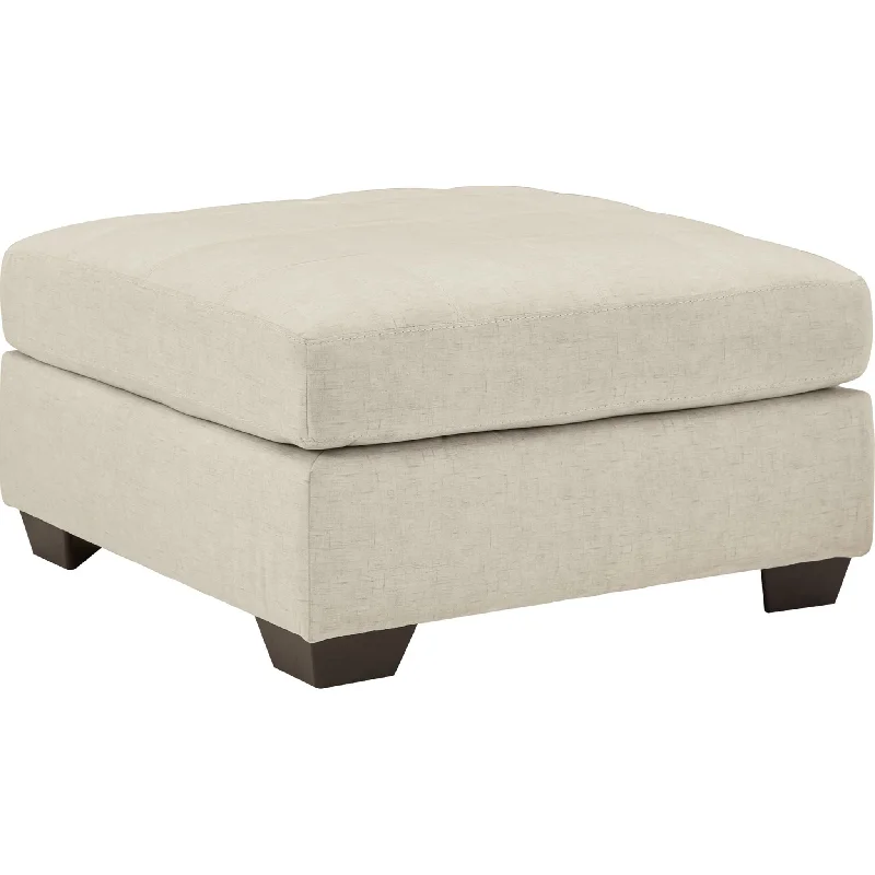 Falkirk Oversized Accent Ottoman - Parchment