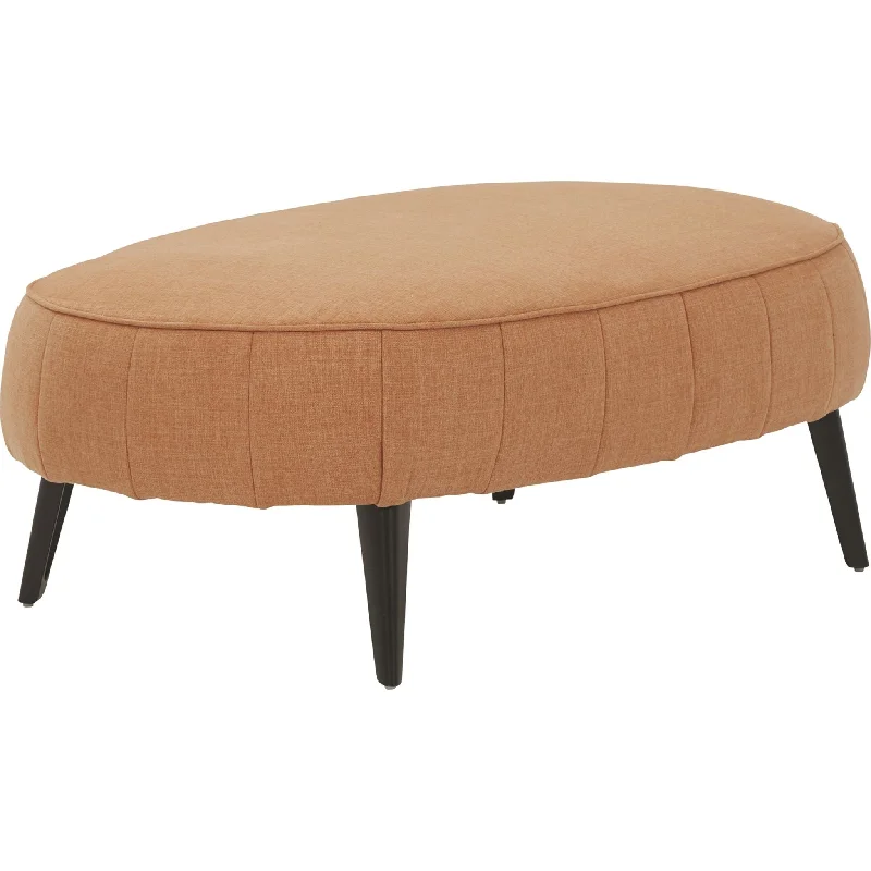 Hollyann Oversized Accent Ottoman - Rust