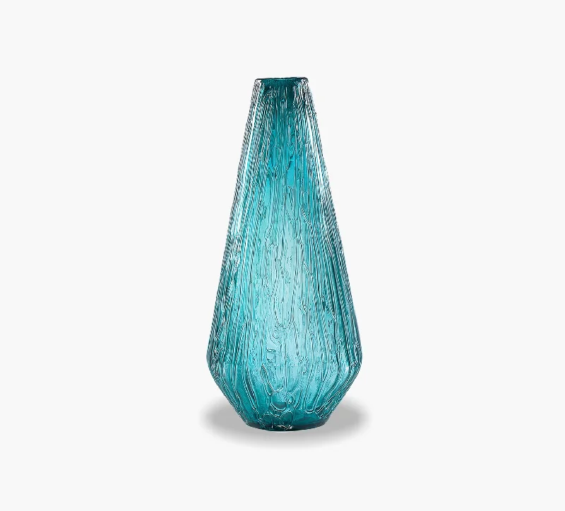 Teal Glacier Vase Tall