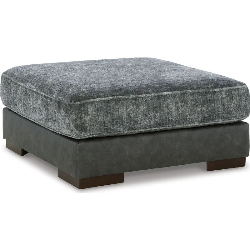 Larkstone Oversized Accent Ottoman - Pewter