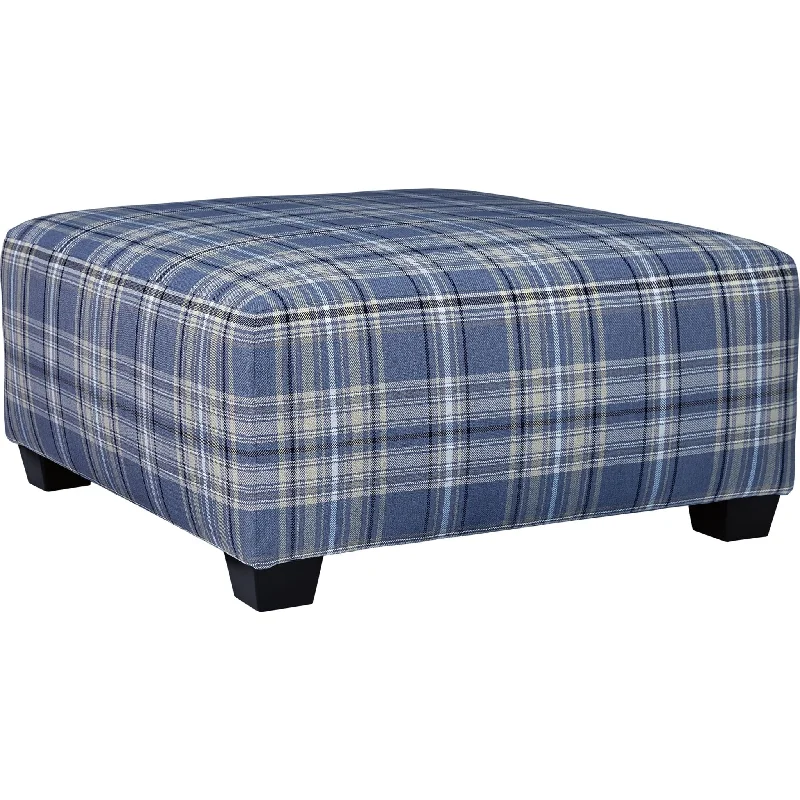 Reevesville Oversized Accent Ottoman - Silver