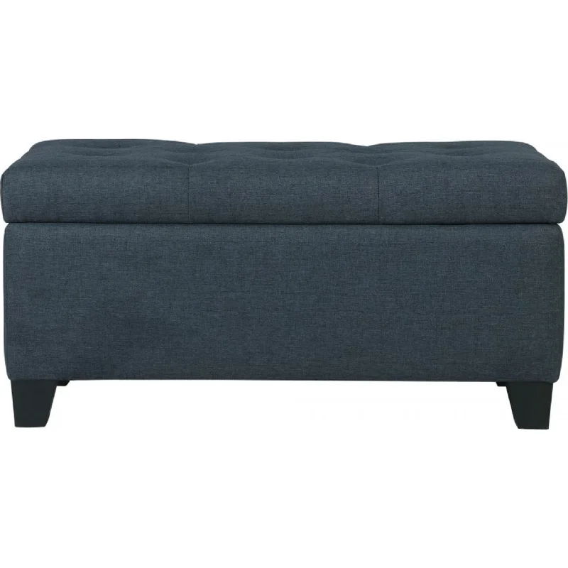 Sarah Storage Ottoman - Grey/Blue